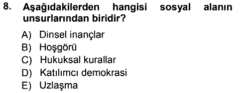 Ekonomi Sosyolojisi 2012-2013 Ara Sınav - 8. soru