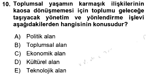 Ekonomi Sosyolojisi 2017-2018 Ara Sınav - 10. soru