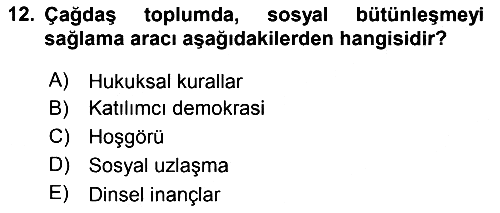 Ekonomi Sosyolojisi 2019-2020 Ara Sınav - 12. soru