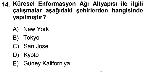 Ekonomi Sosyolojisi 2013-2014 Dönem Sonu Sınavı - 14. soru