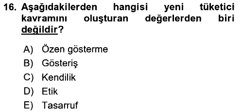 Ekonomi Sosyolojisi 2024-2025 Dönem Sonu Sınavı - 16. soru