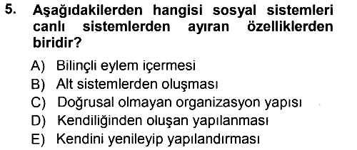 Ekonomi Sosyolojisi 2013-2014 Tek Ders Sınavı - 5. soru