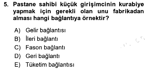 Ekonomi Sosyolojisi 2024-2025 Yaz Okulu Sınavı - 5. soru
