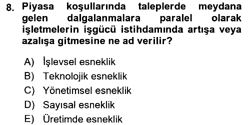 Endüstri Sosyolojisi 2016-2017 Ara Sınav - 8. soru