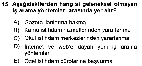 Endüstri Sosyolojisi 2024-2025 Ara Sınav - 15. soru