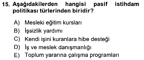 Endüstri Sosyolojisi 2025-2026 Ara Sınav - 15. soru