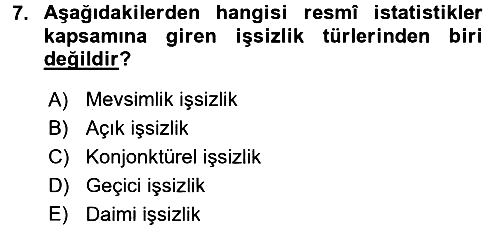 Endüstri Sosyolojisi 2016-2017 Dönem Sonu Sınavı - 7. soru