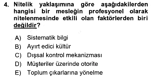 Endüstri Sosyolojisi 2018-2019 Dönem Sonu Sınavı - 4. soru