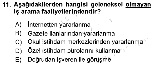 Endüstri Sosyolojisi 2021-2022 Dönem Sonu Sınavı - 11. soru