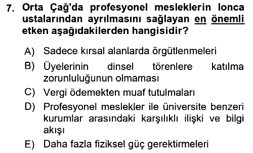 Endüstri Sosyolojisi 2025-2026 Dönem Sonu Sınavı - 7. soru