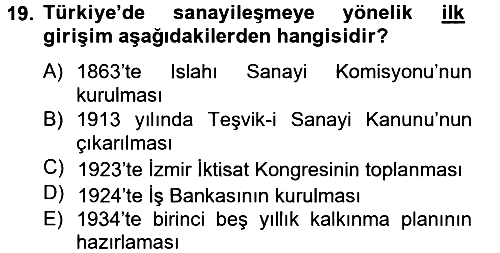 Endüstri Sosyolojisi 2013-2014 Tek Ders Sınavı - 19. soru