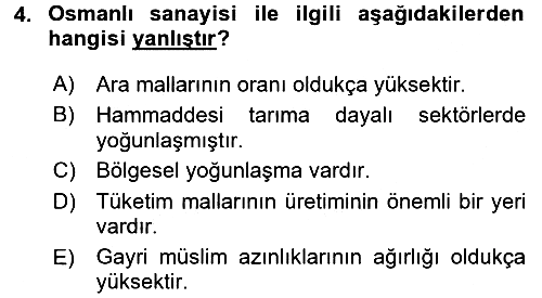 Endüstri Sosyolojisi 2015-2016 Tek Ders Sınavı - 4. soru