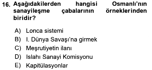 Endüstri Sosyolojisi 2015-2016 Tek Ders Sınavı - 16. soru
