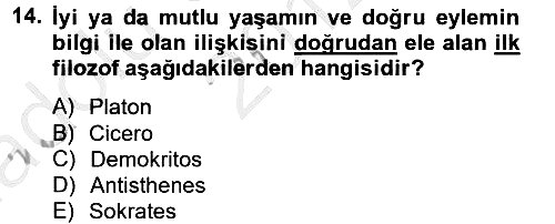Etik 2012-2013 Ara Sınav - 14. soru