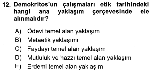 Etik 2022-2023 Ara Sınav - 12. soru
