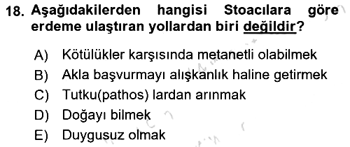Etik 2022-2023 Ara Sınav - 18. soru