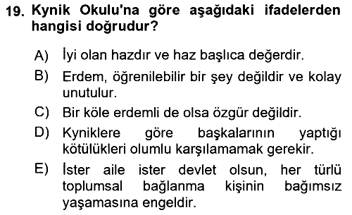 Etik 2023-2024 Ara Sınav - 19. soru