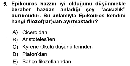 Etik 2018-2019 Dönem Sonu Sınavı - 5. soru
