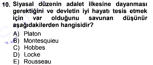 Felsefe 2012-2013 Dönem Sonu Sınavı - 10. soru