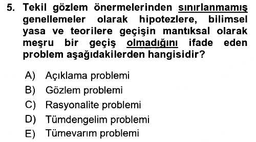 Felsefe 2019-2020 Dönem Sonu Sınavı - 5. soru