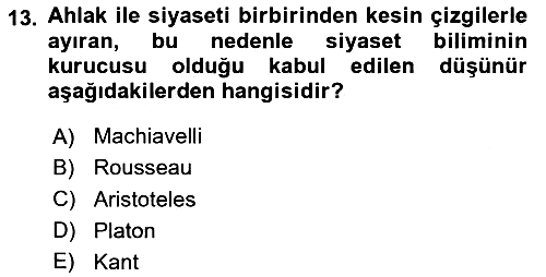 Felsefe 2022-2023 Dönem Sonu Sınavı - 13. soru