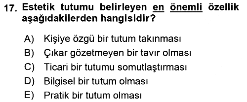 Felsefe 2020-2021 Yaz Okulu Sınavı - 17. soru