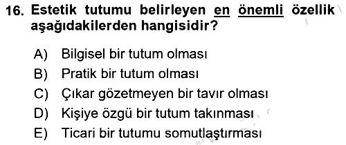 Felsefe 2021-2022 Yaz Okulu Sınavı - 16. soru