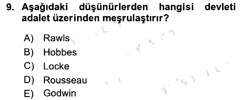 Felsefe 2025-2026 Dönem Sonu Sınavı - 9. soru
