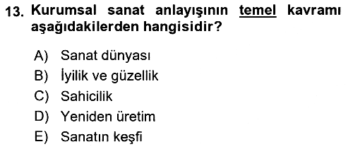 Felsefe 2025-2026 Dönem Sonu Sınavı - 13. soru