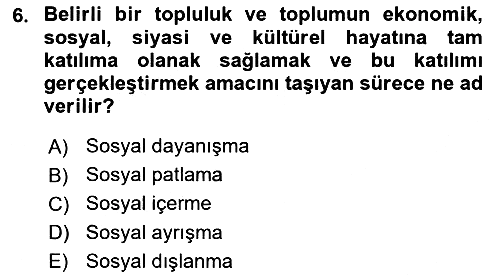 Göç Sosyolojisi 2021-2022 Ara Sınav - 6. soru