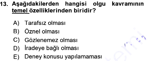 Hukuk Sosyolojisi 2015-2016 Ara Sınav - 13. soru
