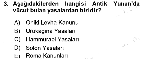 Hukuk Sosyolojisi 2017-2018 Ara Sınav - 3. soru