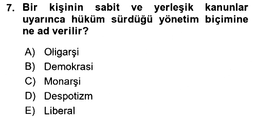 Hukuk Sosyolojisi 2023-2024 Ara Sınav - 7. soru