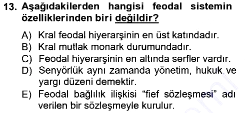 Hukuk Sosyolojisi 2013-2014 Dönem Sonu Sınavı - 13. soru
