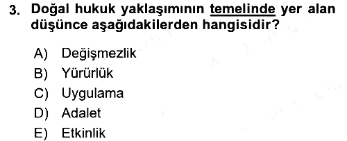 Hukuk Sosyolojisi 2017-2018 Dönem Sonu Sınavı - 3. soru
