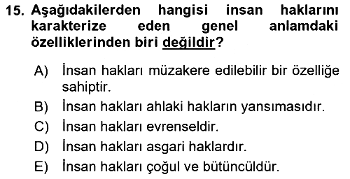 Hukuk Sosyolojisi 2021-2022 Dönem Sonu Sınavı - 15. soru