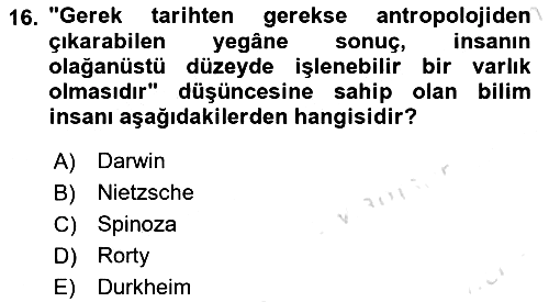 Hukuk Sosyolojisi 2021-2022 Dönem Sonu Sınavı - 16. soru