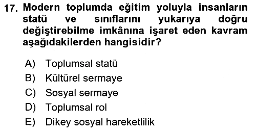 Hukuk Sosyolojisi 2021-2022 Dönem Sonu Sınavı - 17. soru
