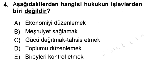 Hukuk Sosyolojisi 2022-2023 Dönem Sonu Sınavı - 4. soru