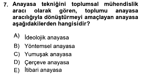 Hukuk Sosyolojisi 2023-2024 Dönem Sonu Sınavı - 7. soru