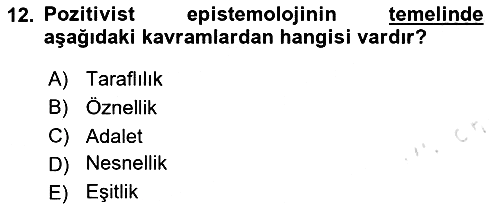 Hukuk Sosyolojisi 2020-2021 Yaz Okulu Sınavı - 12. soru