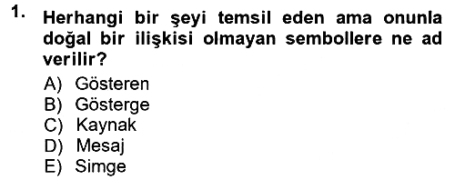 İletişim Sosyolojisi 2012-2013 Ara Sınav - 1. soru