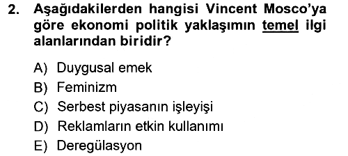 İletişim Sosyolojisi 2012-2013 Ara Sınav - 2. soru
