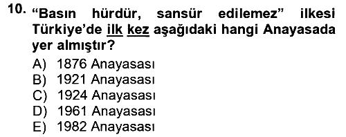 İletişim Sosyolojisi 2014-2015 Dönem Sonu Sınavı - 10. soru
