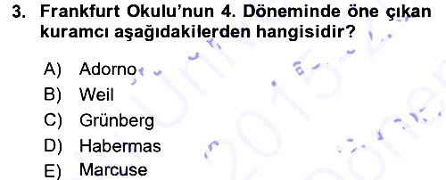 İletişim Sosyolojisi 2015-2016 Dönem Sonu Sınavı - 3. soru