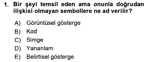 İletişim Sosyolojisi 2019-2020 Dönem Sonu Sınavı - 1. soru