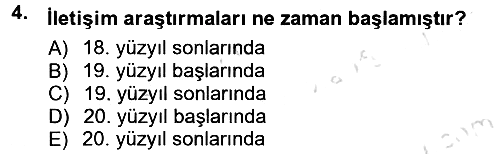 İletişim Sosyolojisi 2013-2014 Tek Ders Sınavı - 4. soru