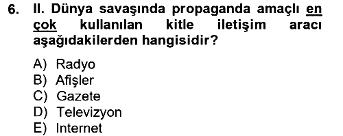 İletişim Sosyolojisi 2013-2014 Tek Ders Sınavı - 6. soru