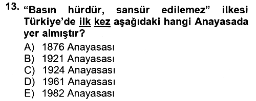 İletişim Sosyolojisi 2013-2014 Tek Ders Sınavı - 13. soru