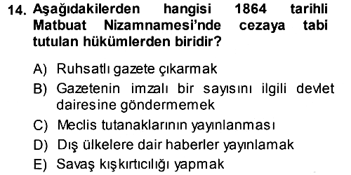 İletişim Sosyolojisi 2013-2014 Tek Ders Sınavı - 14. soru